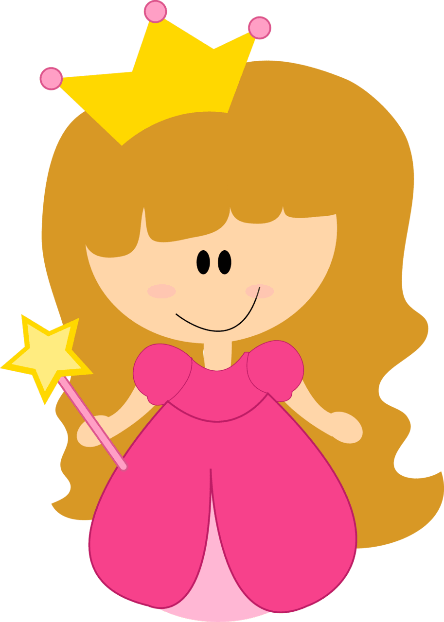 Princess crown pin page clipart image 6