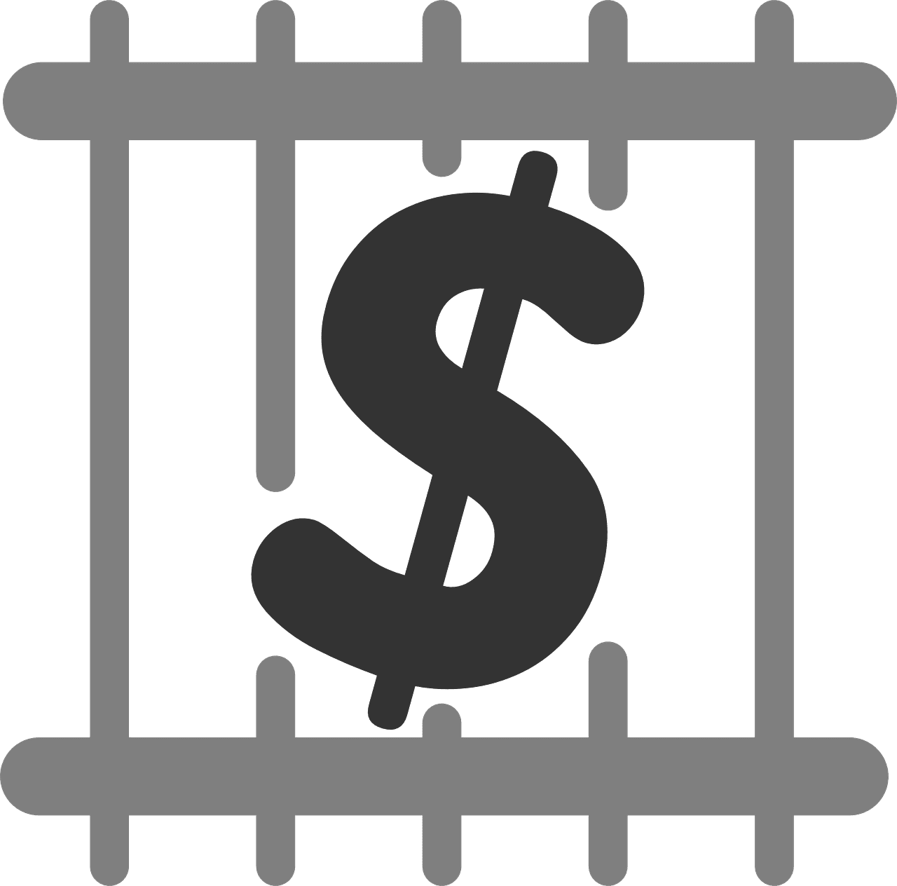 Jail pay fine vector graphic clipart