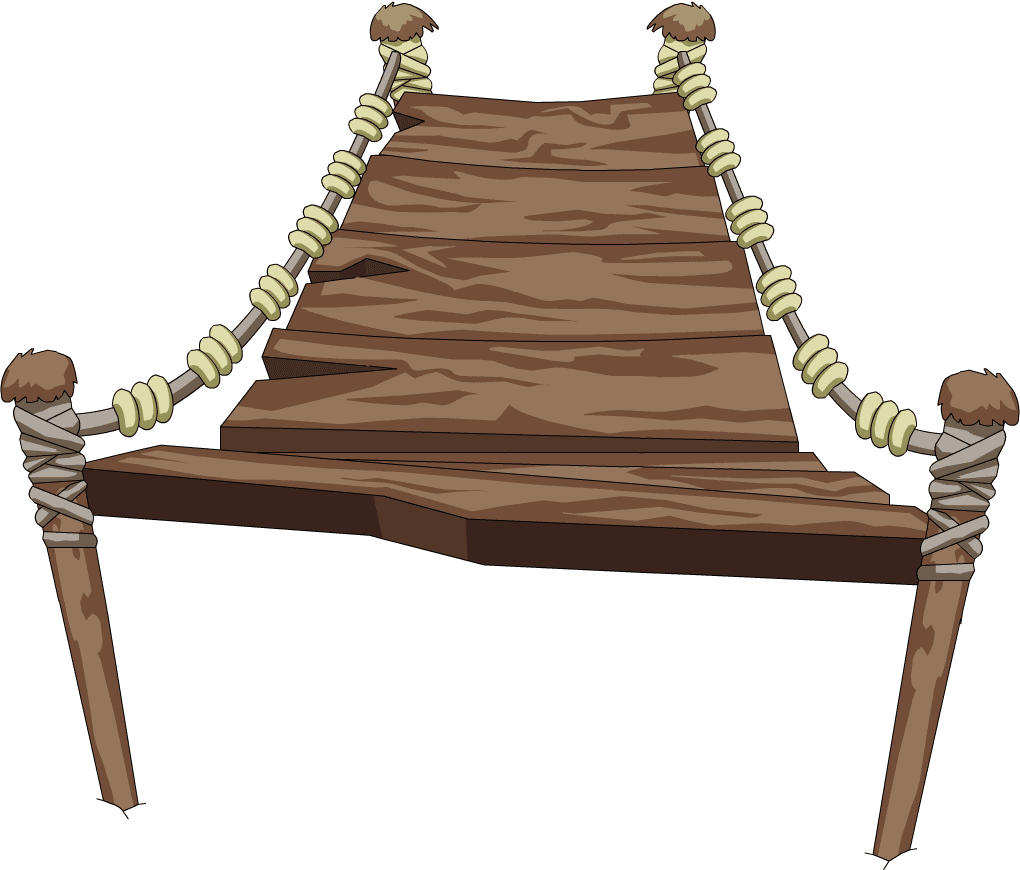 Rope wooden bridge image for clipart