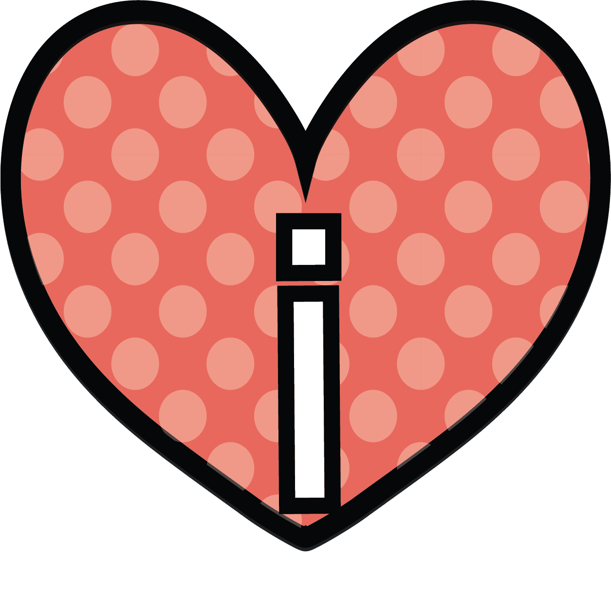 Red heart pin page clipart clip art 3