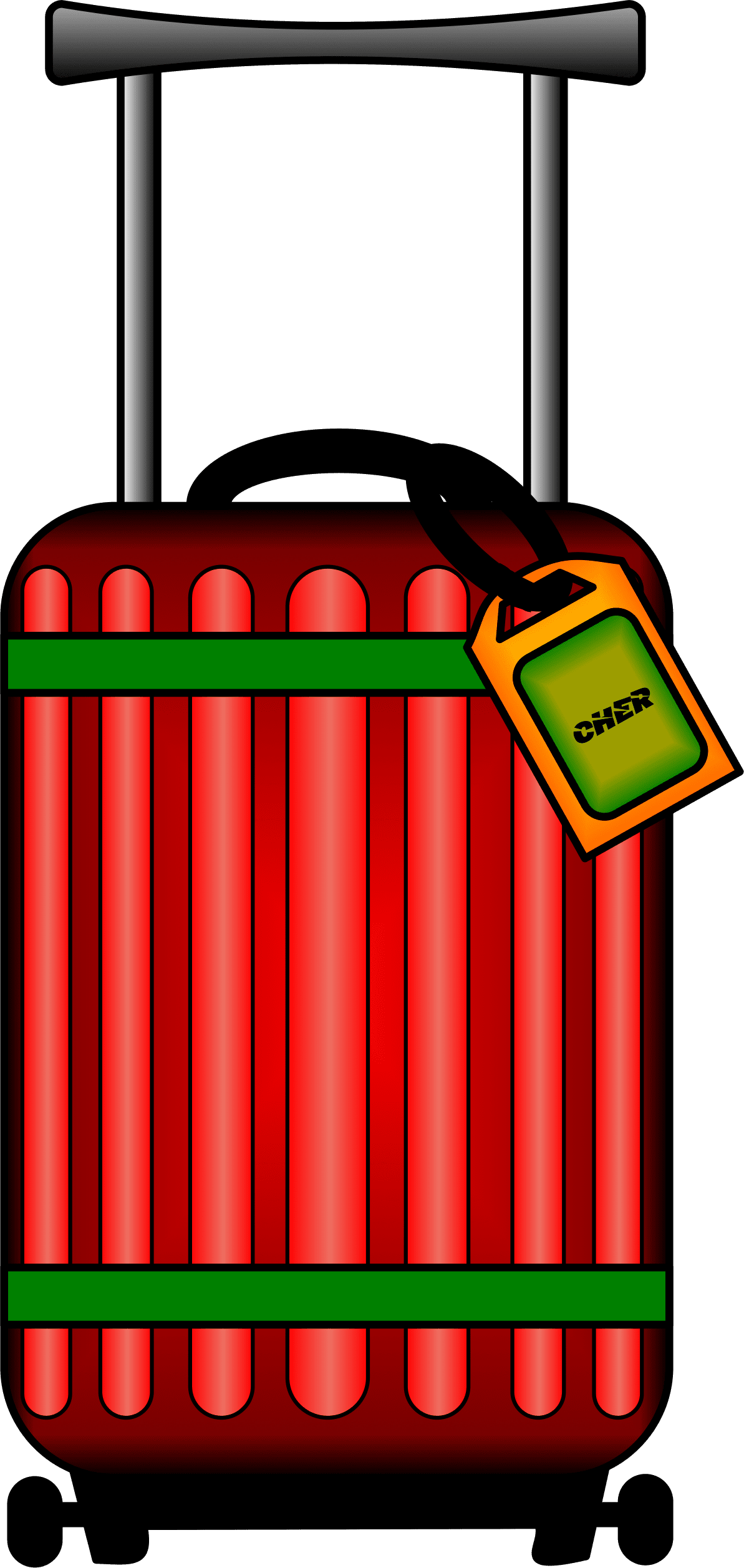 Luggage pin page clipart transparent