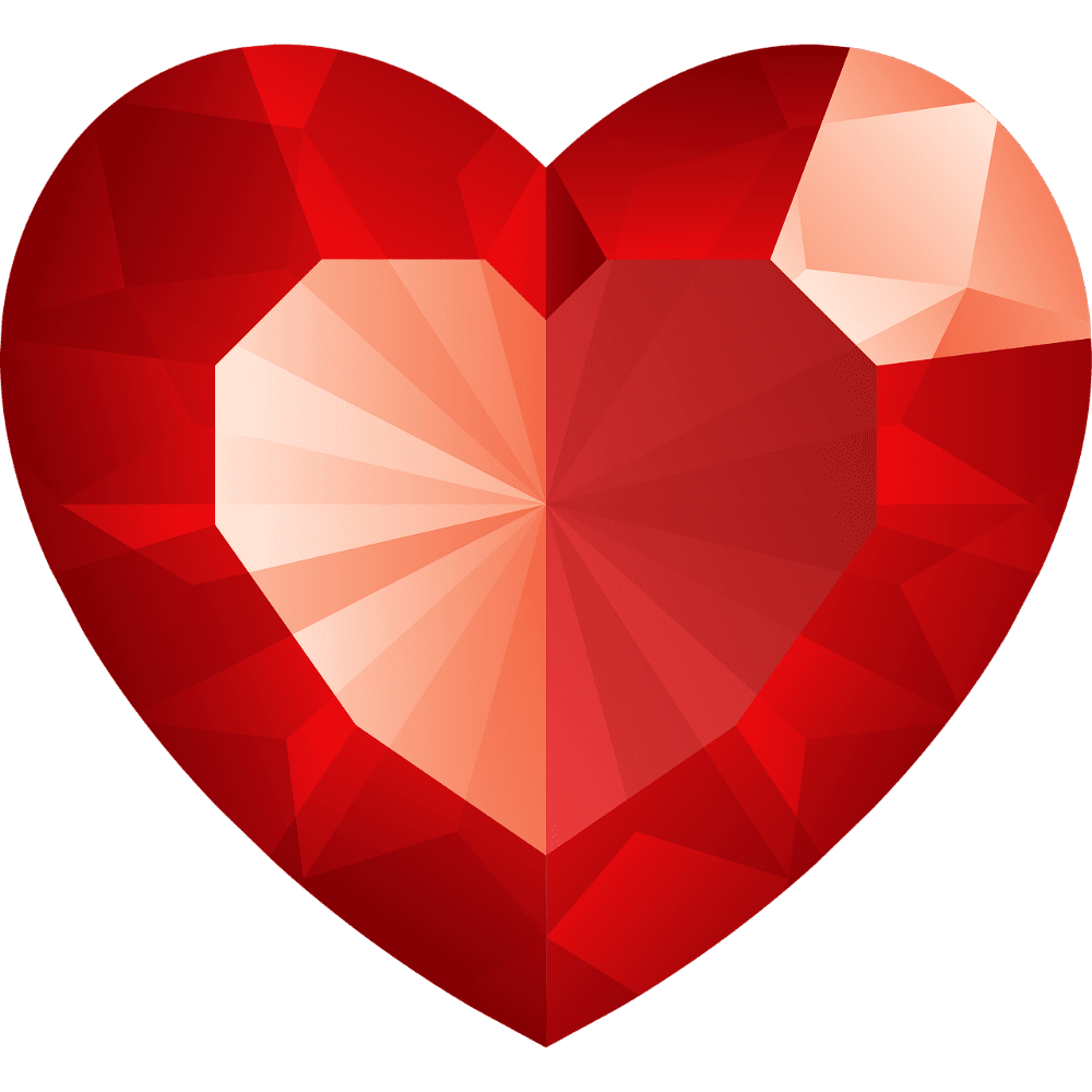 Red heart diamond images hd photo clipart