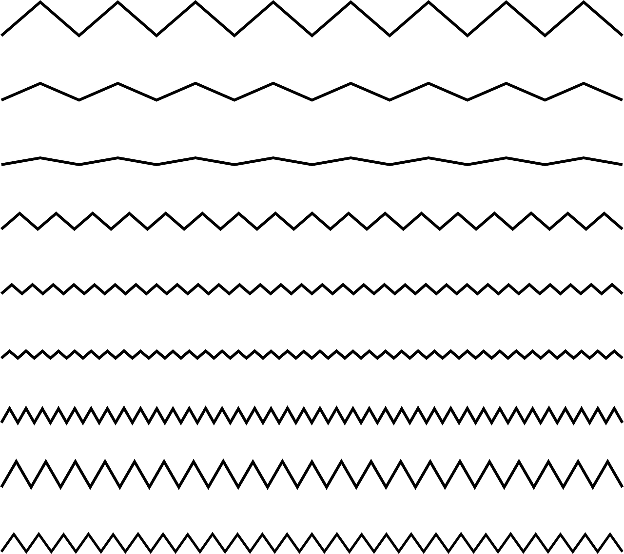 Zigzag line vector clipart images