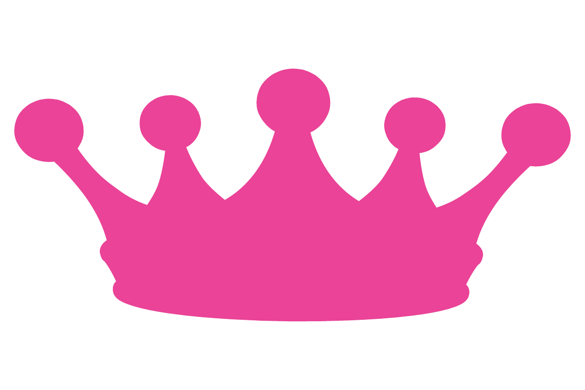 Princess crown pin page clipart image