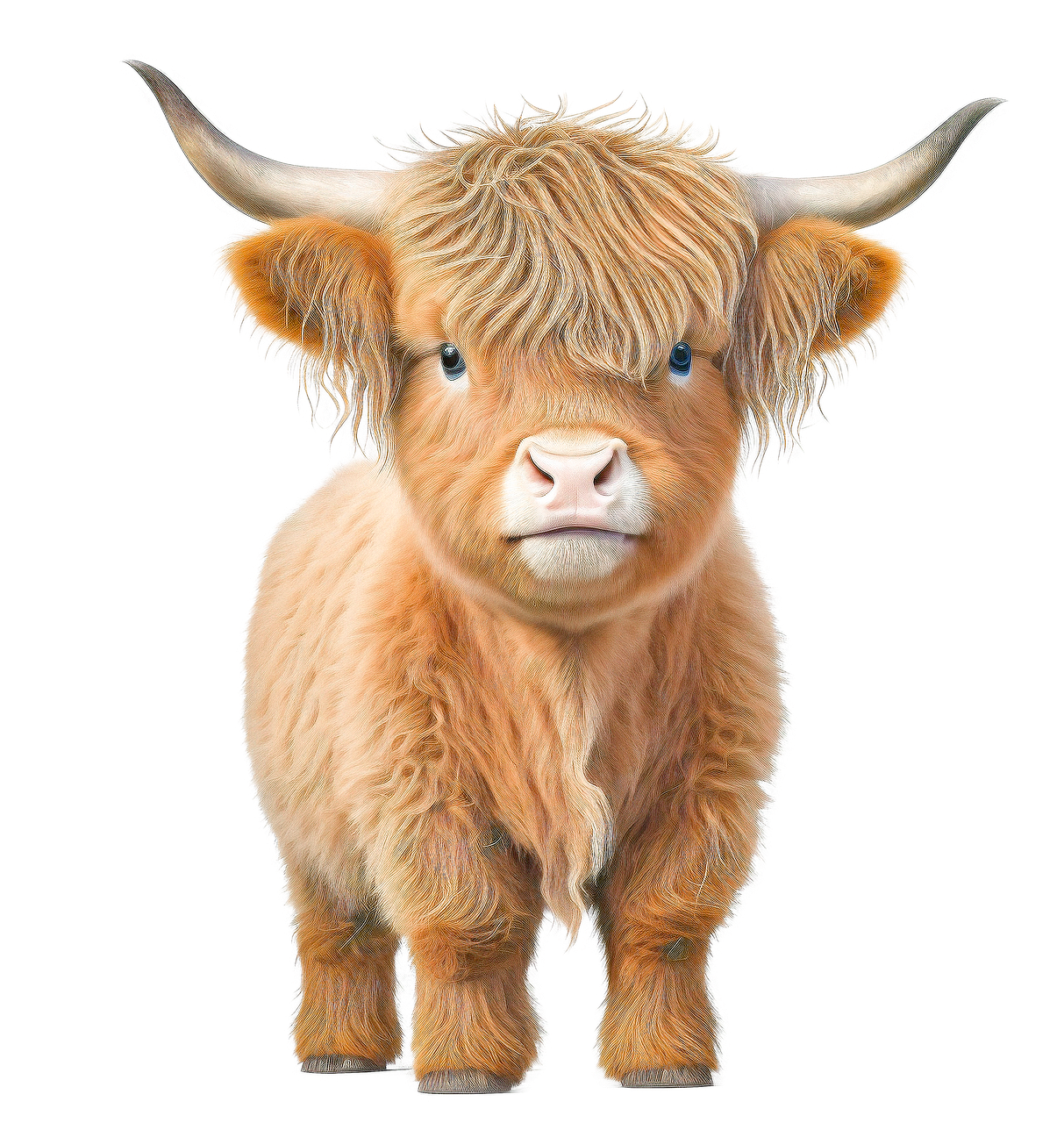 Highland cow scottish highlander image clipart