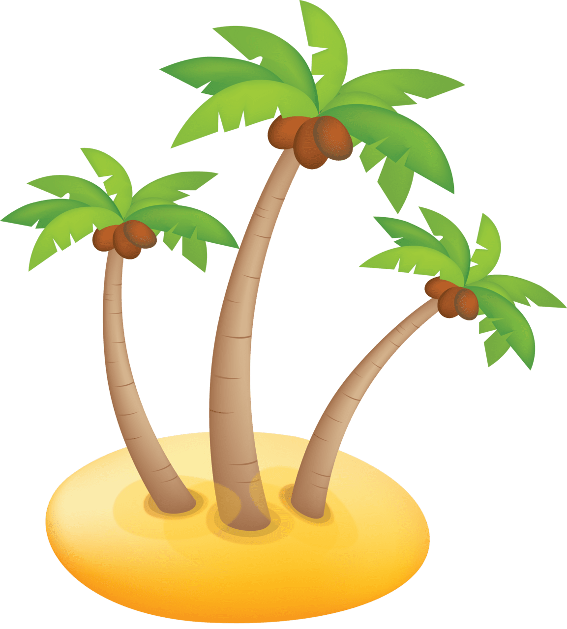 Island palm tree image size clipart