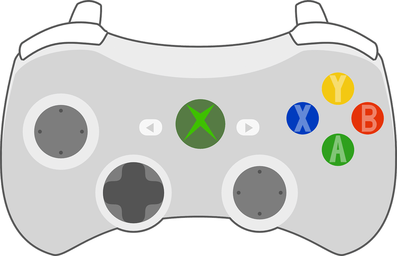 Video game controller buttons vector graphic clipart