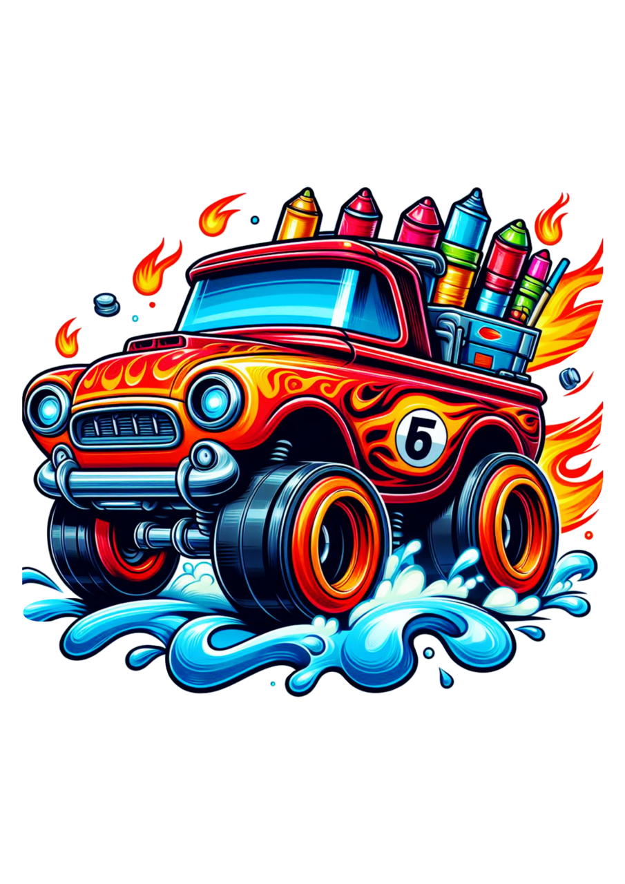 Monster truck hot wheels caminh de corrida inquedo fundo clipart image