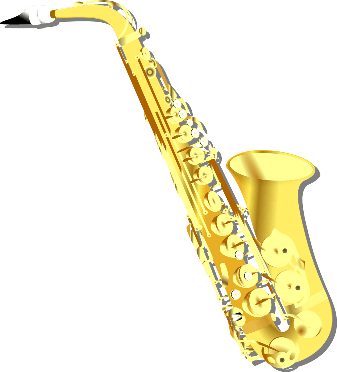 Saxophone with music vector clipart images