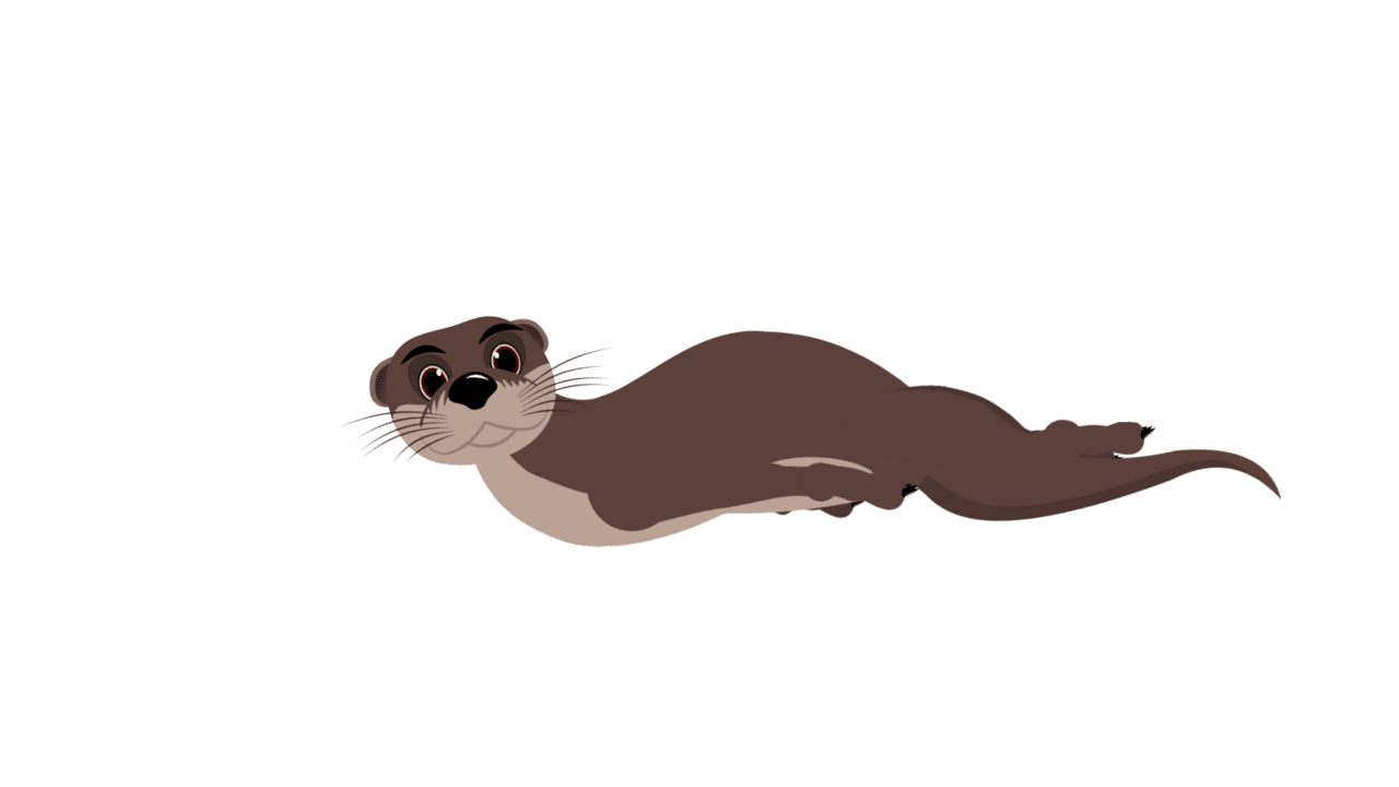 Cartoon river otter animator actor content store clipart clip art