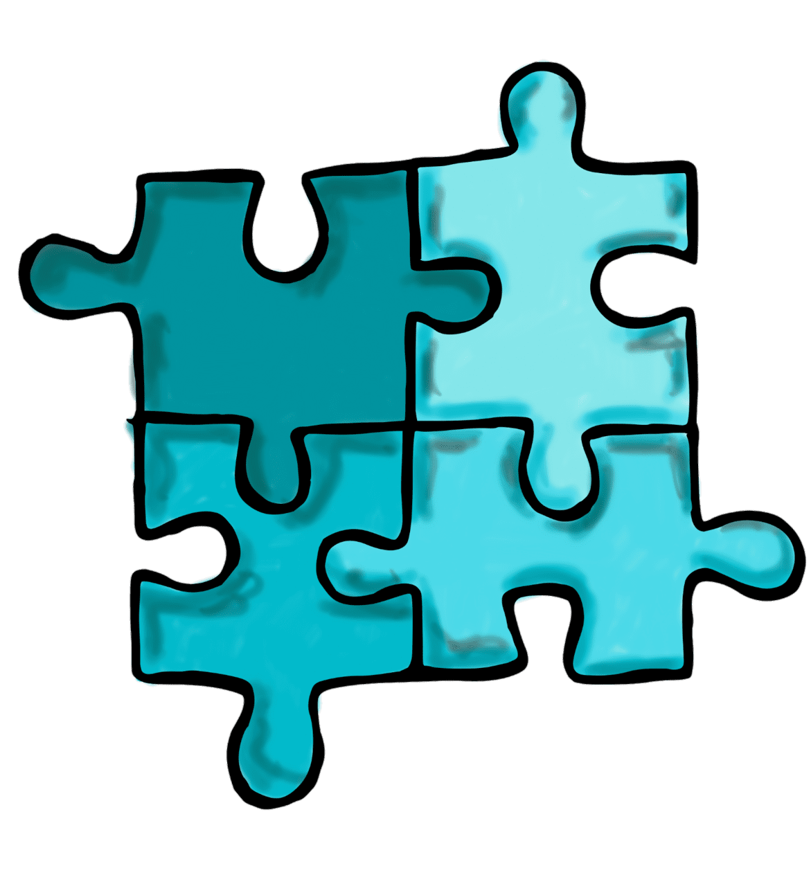 Puzzle piece doodle ppt flipchart visualisierung clipart picture