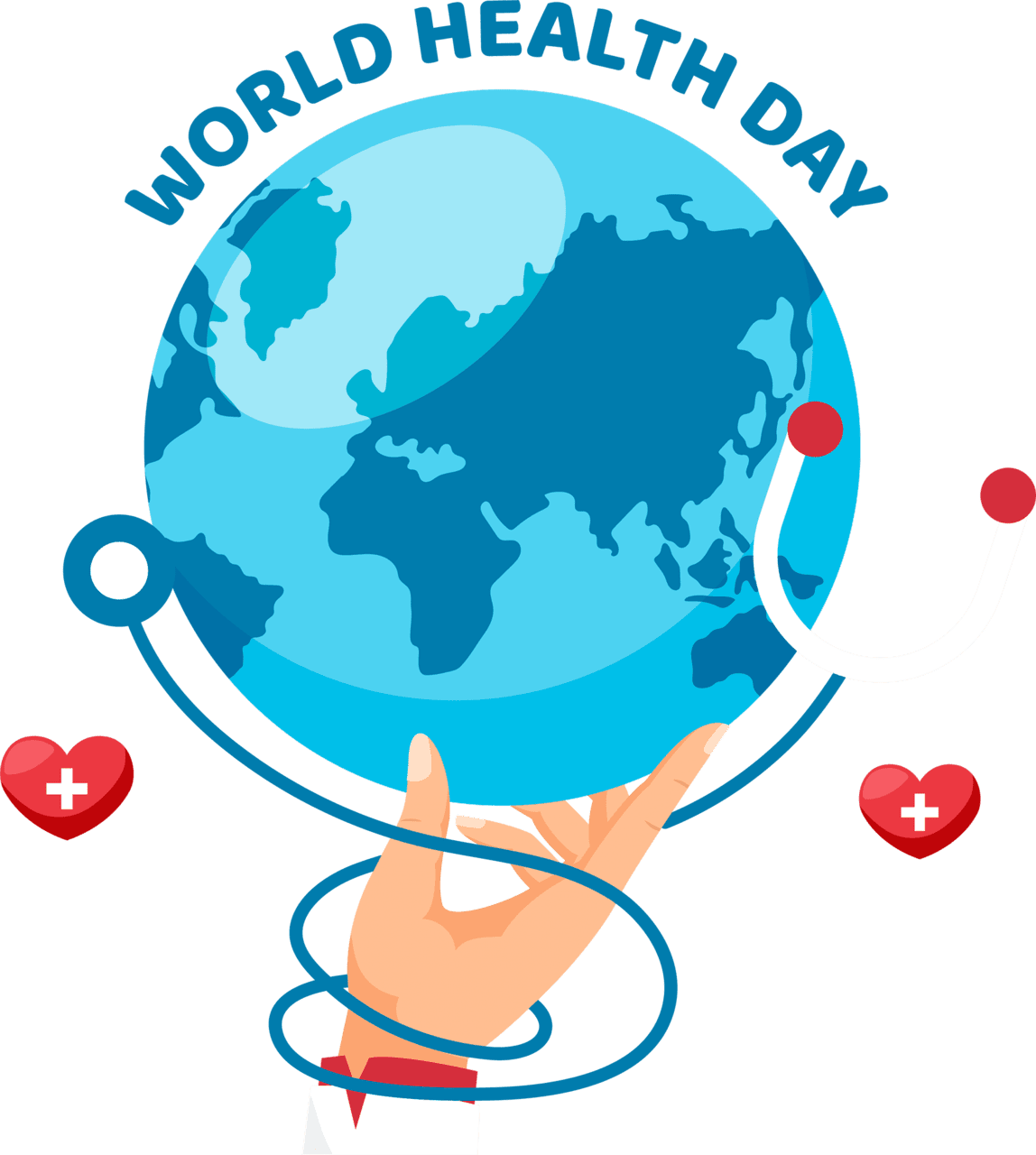 World health day concept vector clipart