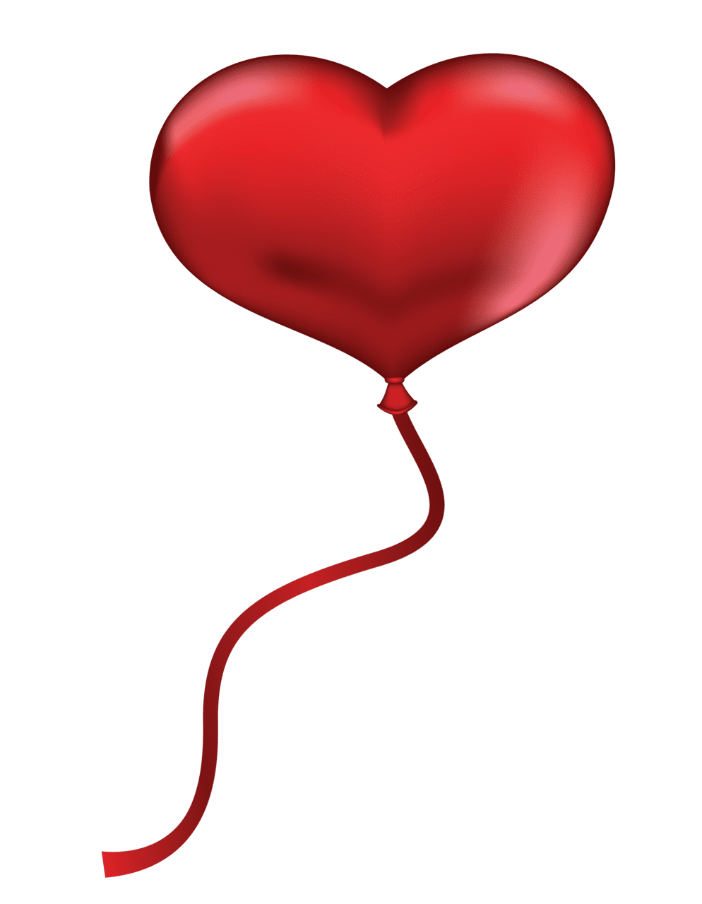 Red heart balloon clipart picture 2