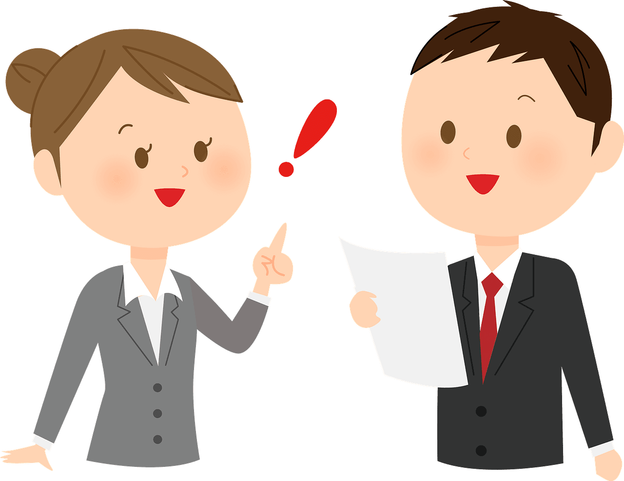 Business persons are talking vector clipart images