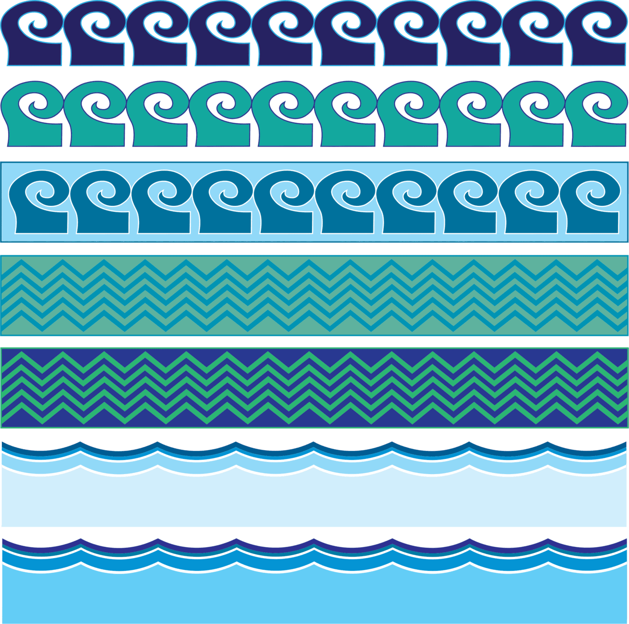 Ocean waves water patterns clipart free