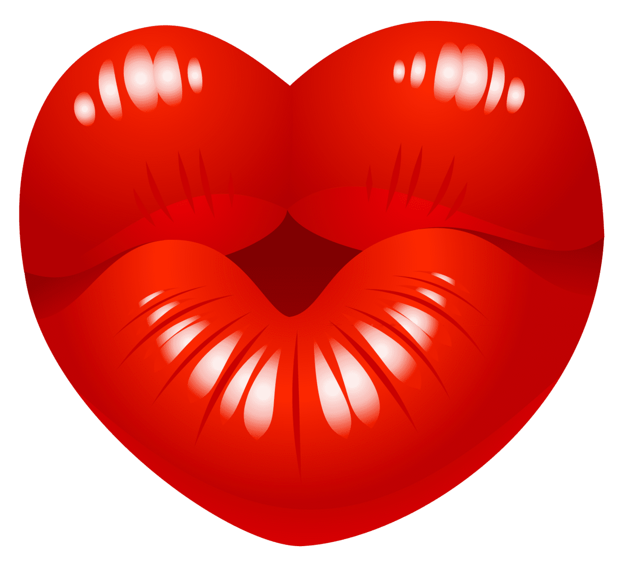 Heart kiss picture clipart