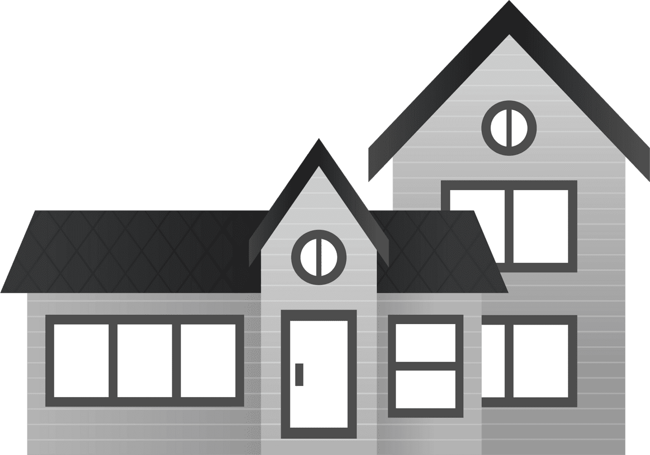 House black and white home vector clipart images