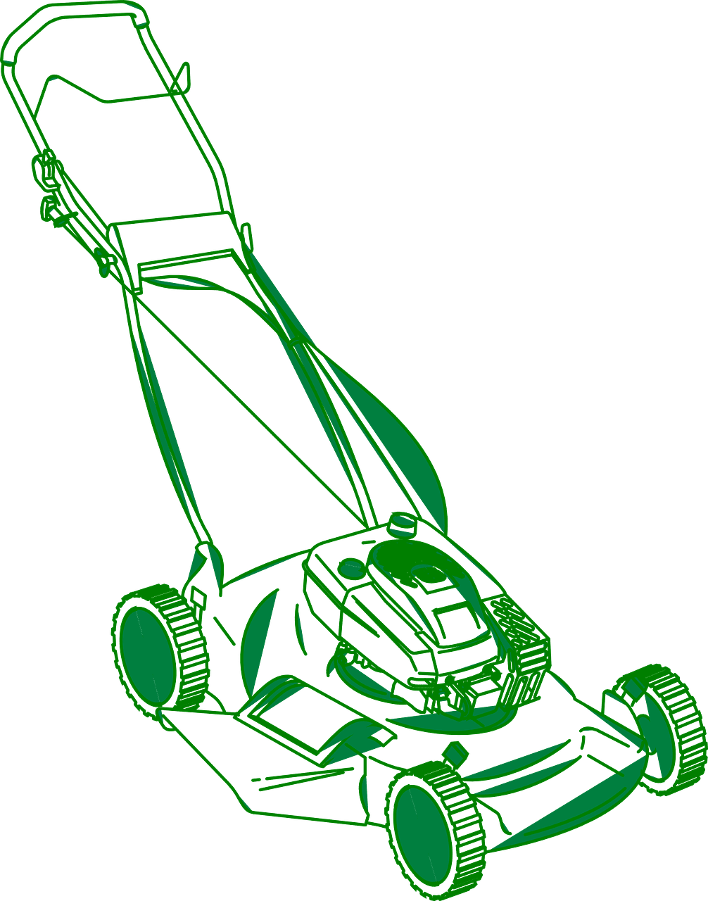 Lawn mower grass cut vector graphic clipart