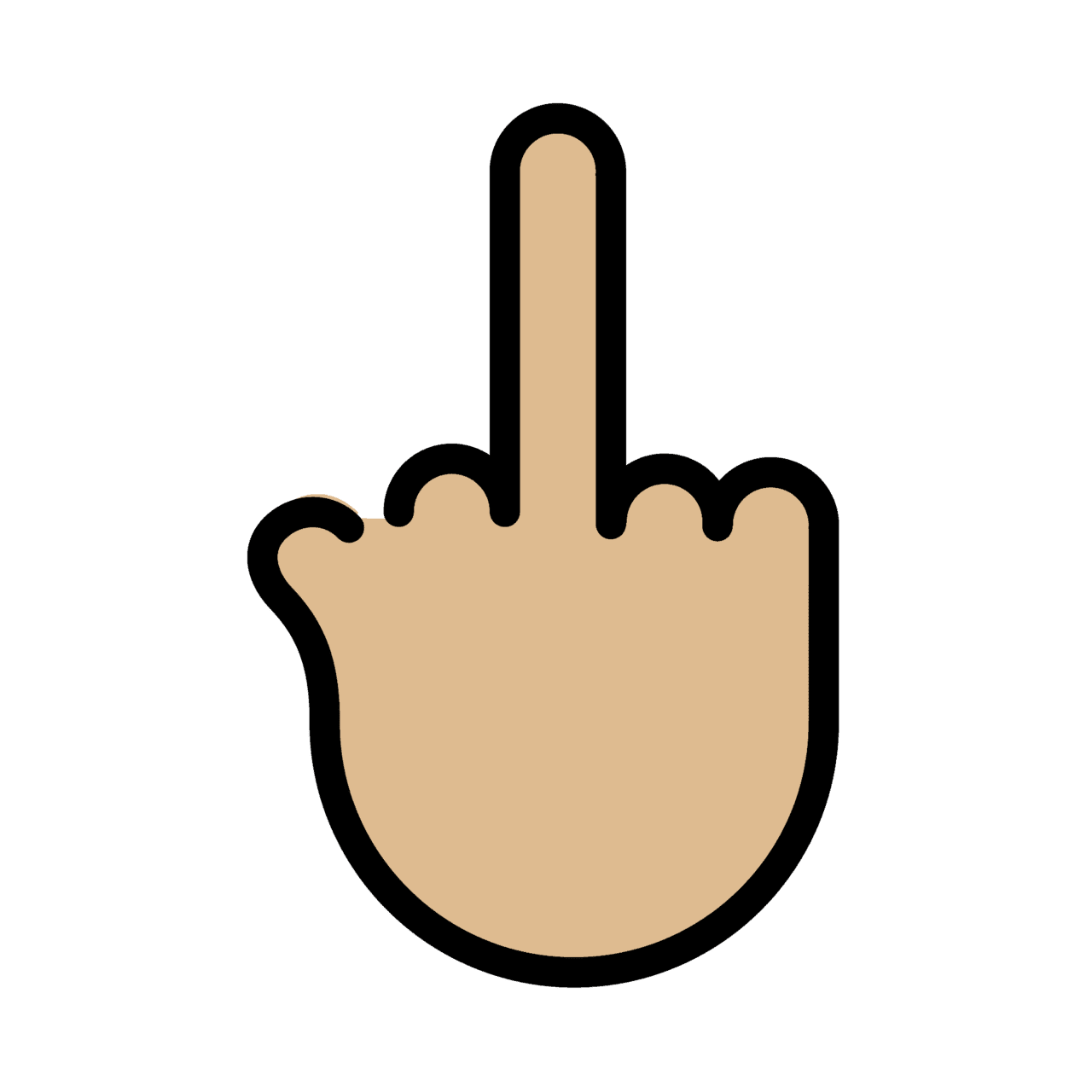 Middle finger vector emoji clipart 4