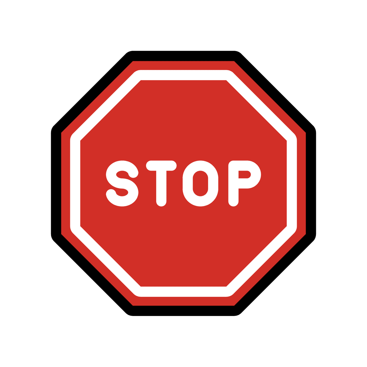 Stop sign vector emoji clipart