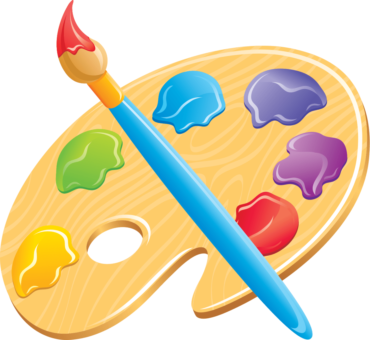 Paint palette art color clipart full size image
