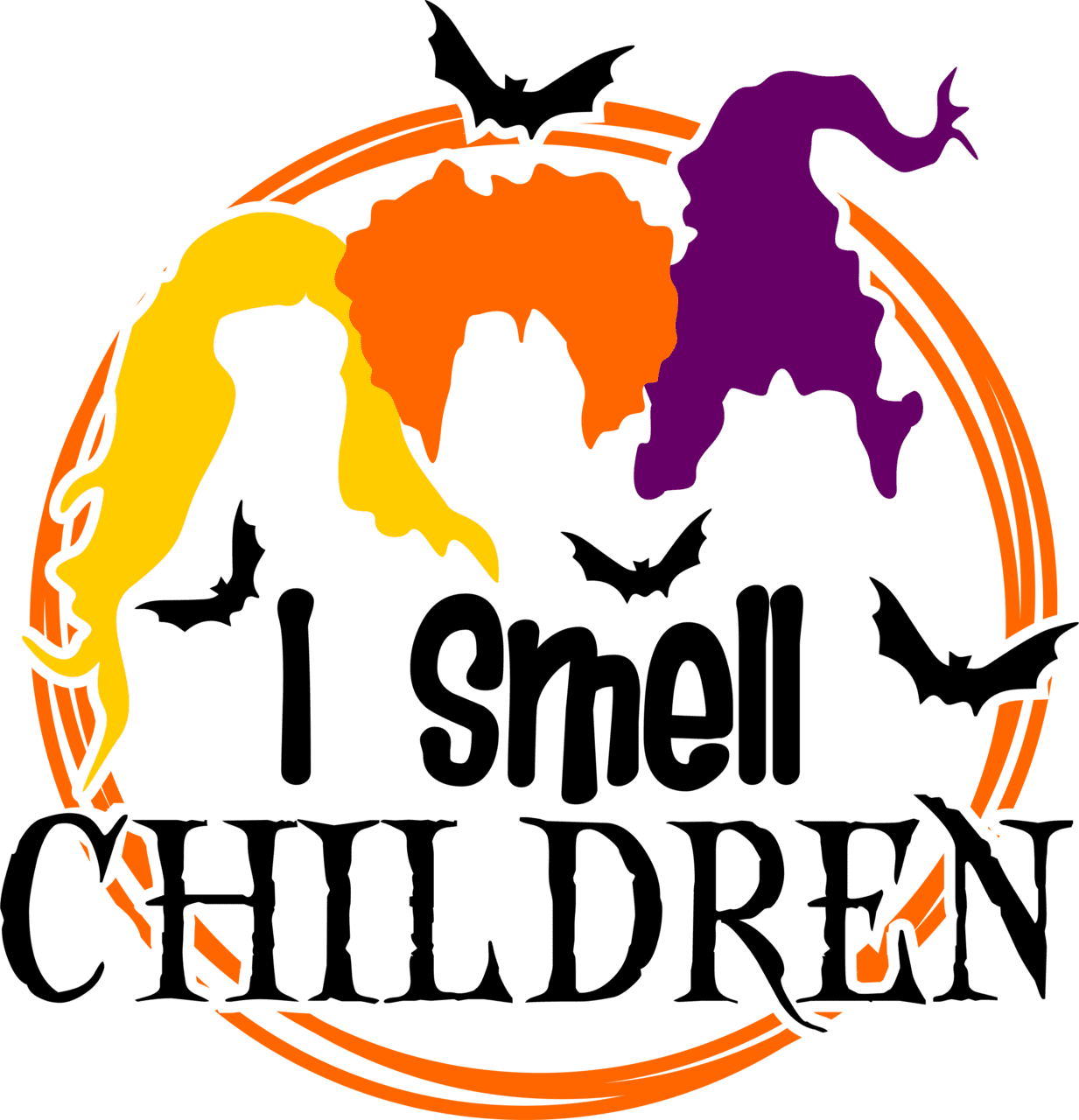 Smell children hocus pocus design transfer clipart logo