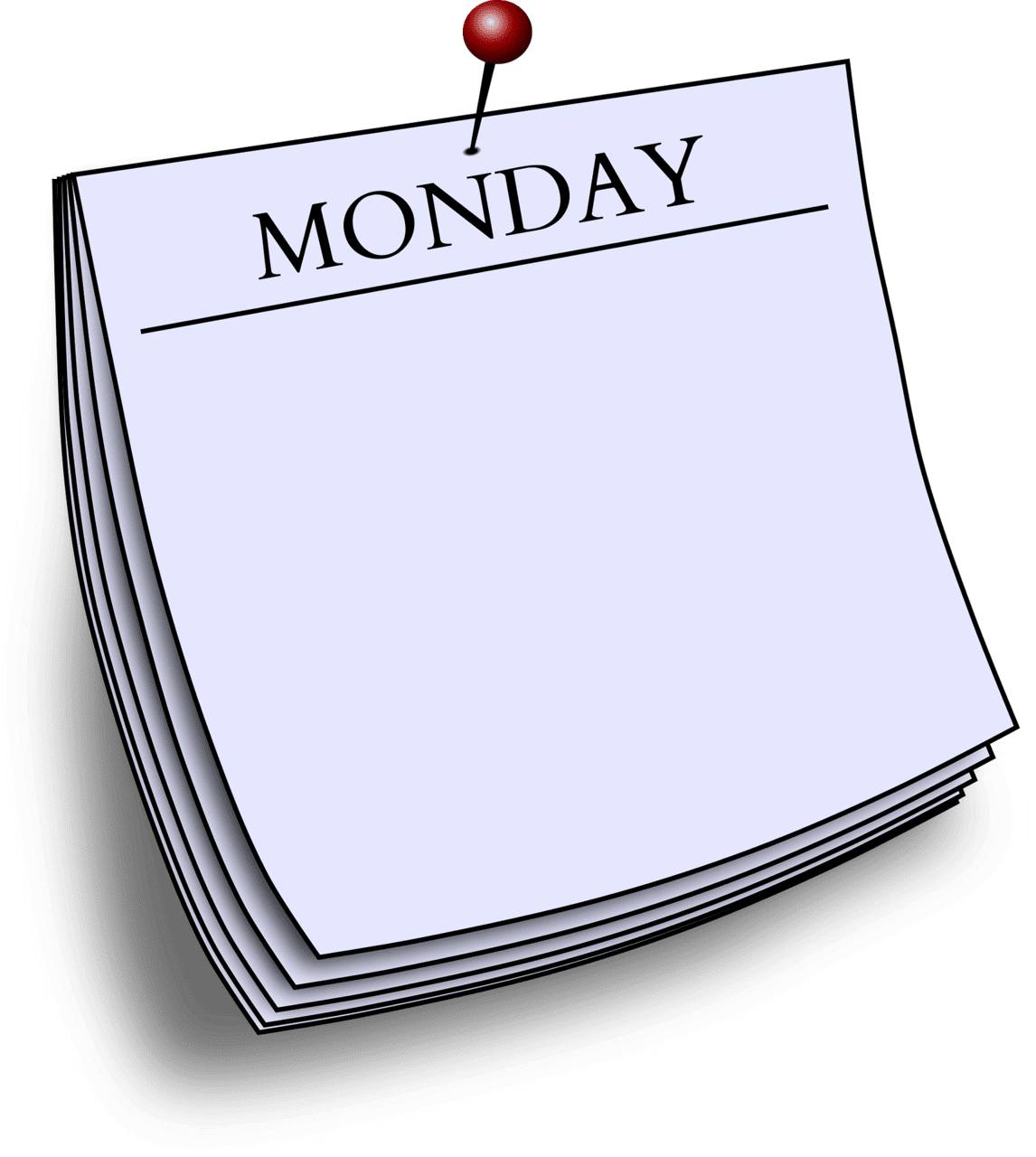 Note monday vector clipart images