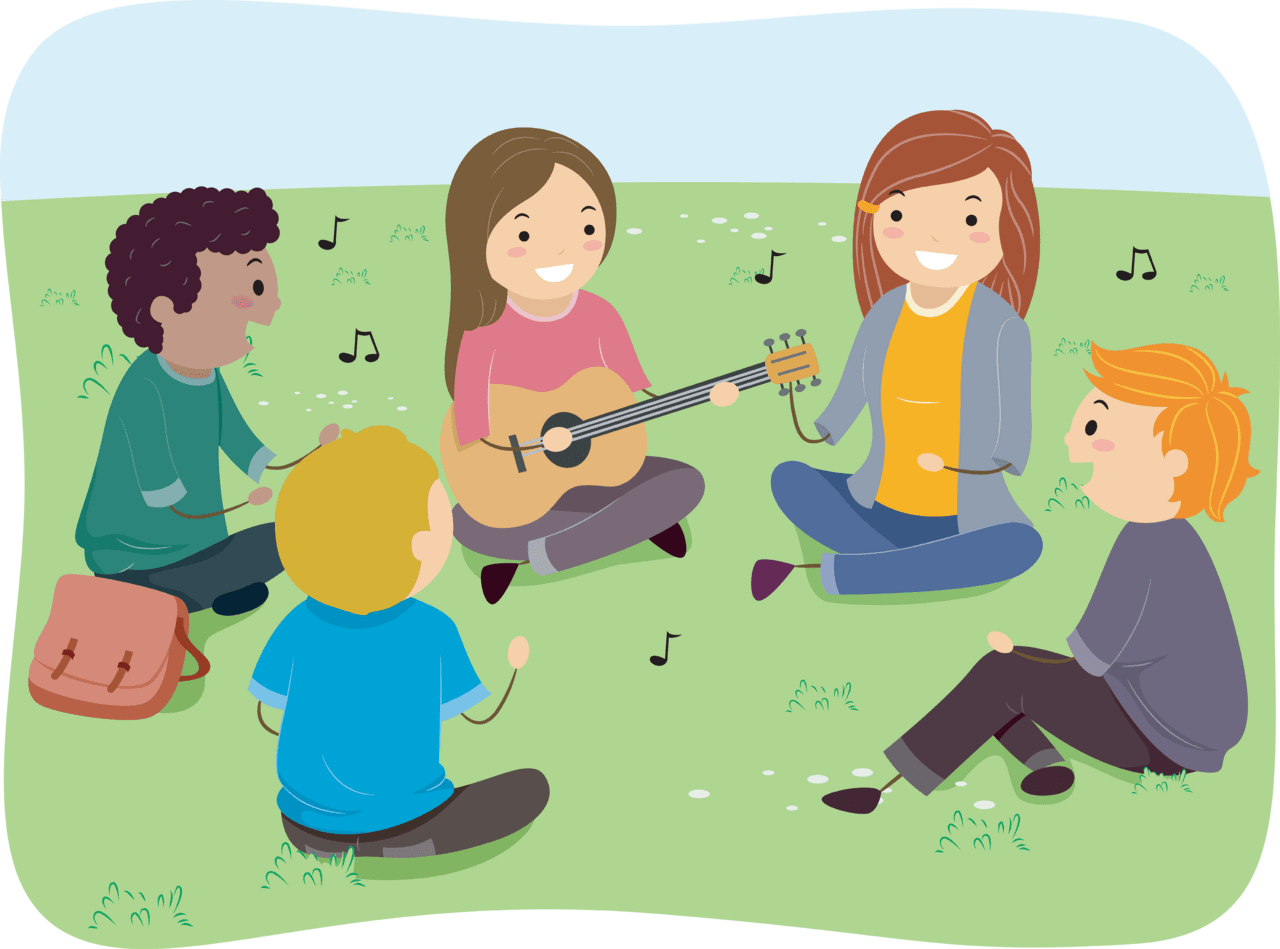 Singing parents clipart image