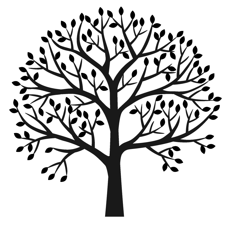 Tree black and white pin page clipart picture