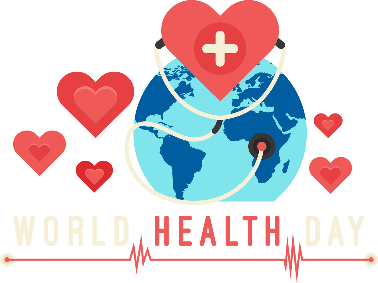 Health world heart day clipart background