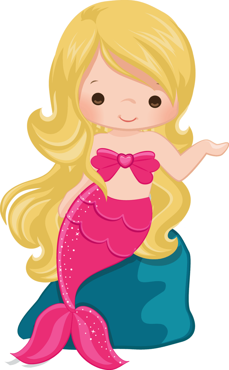 Mermaid tail pin page clipart image