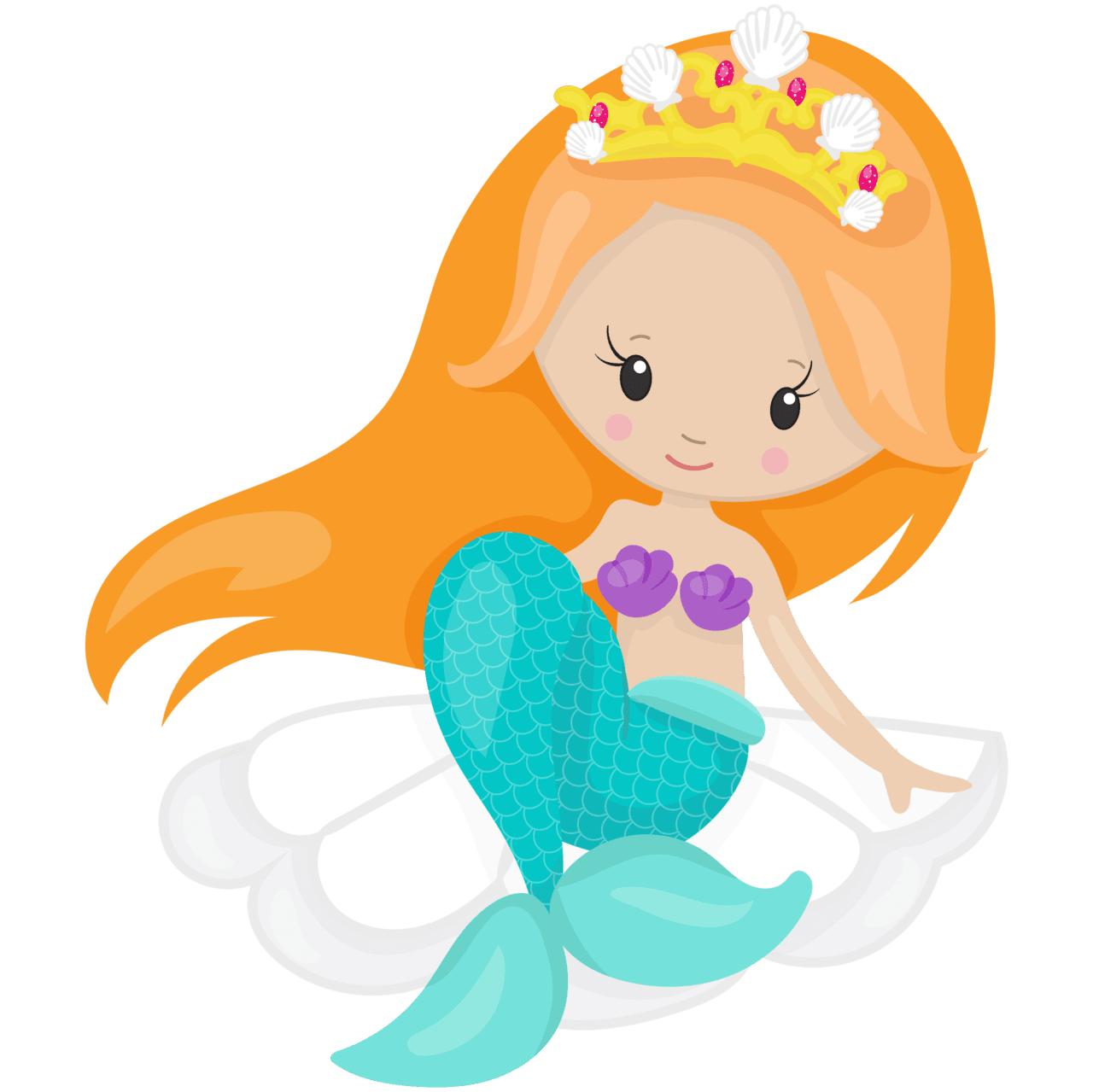 Mermaid tail pin page clipart clip art 3