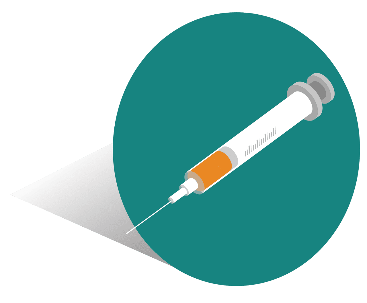 Syringe in circle vector clipart images