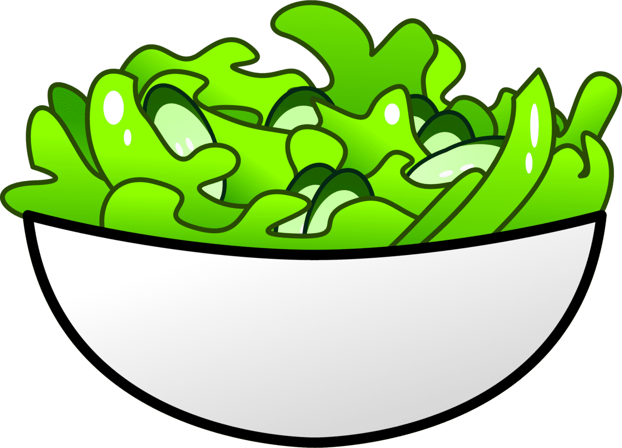 Green salad emoji for clipart vector 2