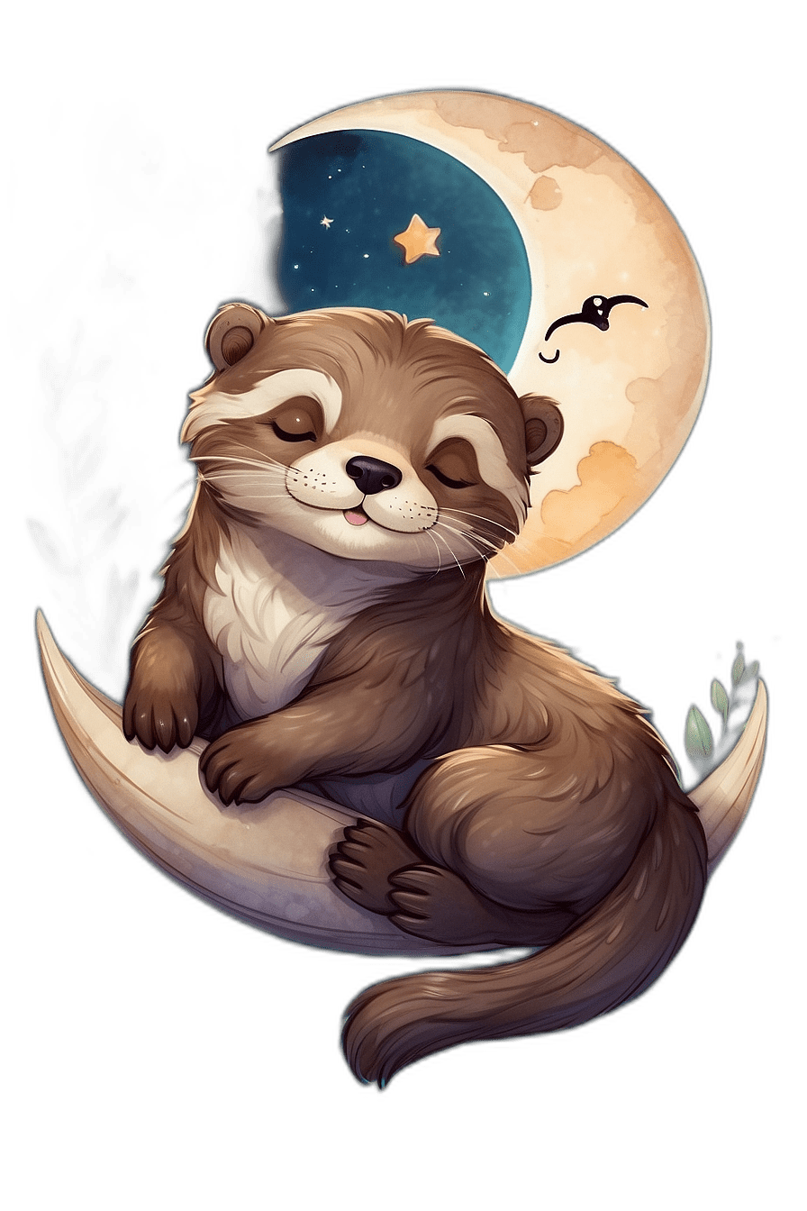 Otter pin page clipart transparent