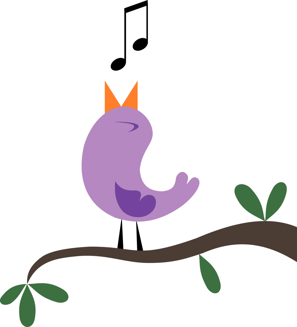 Singing birdy clipart transparent