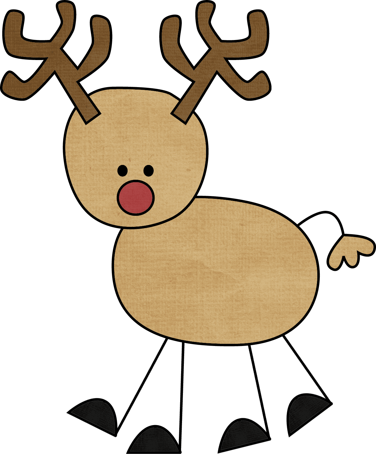 Rudolph reindeer bies clipart clip art