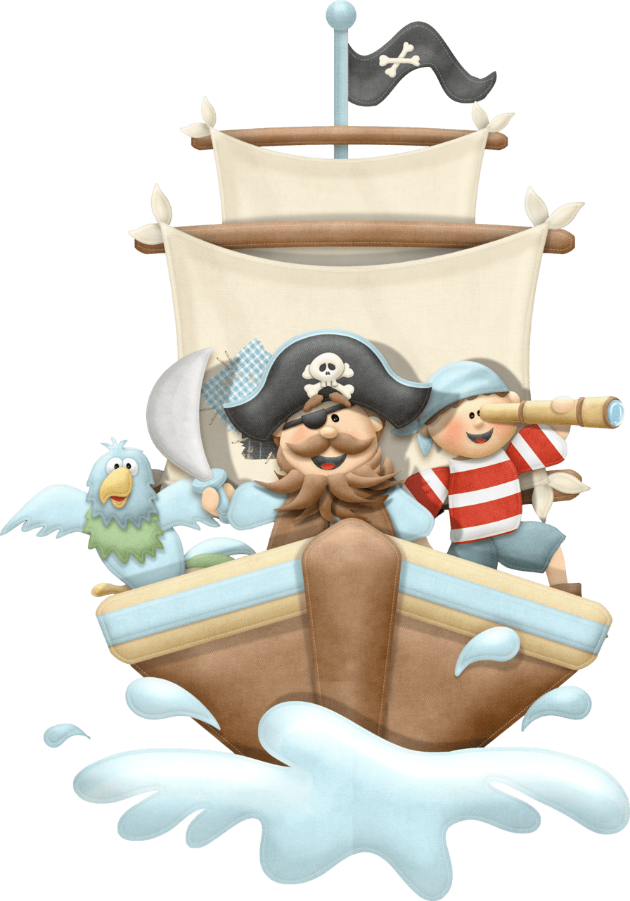 Pirate ship clipart hawaiian image