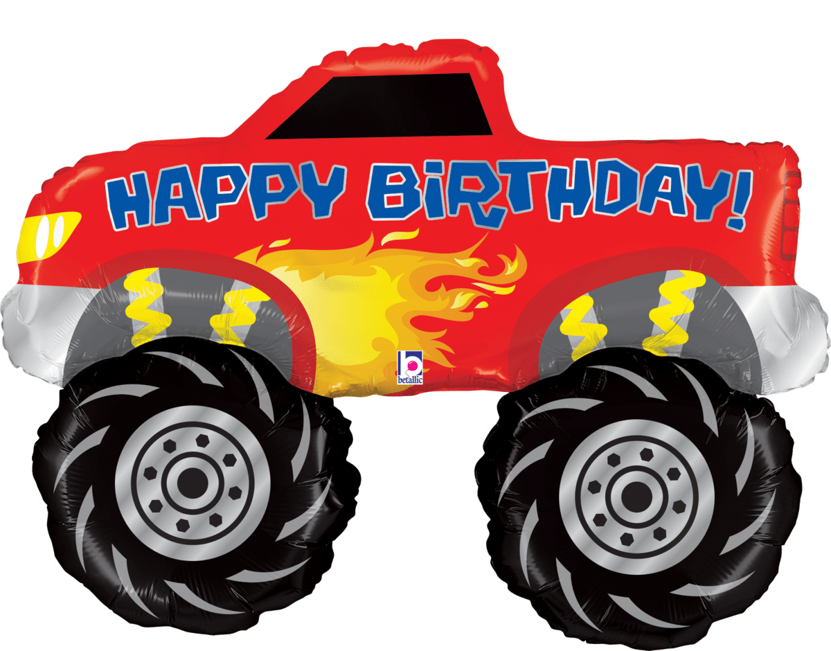 Monster truck supershape inflate balloons clipart logo