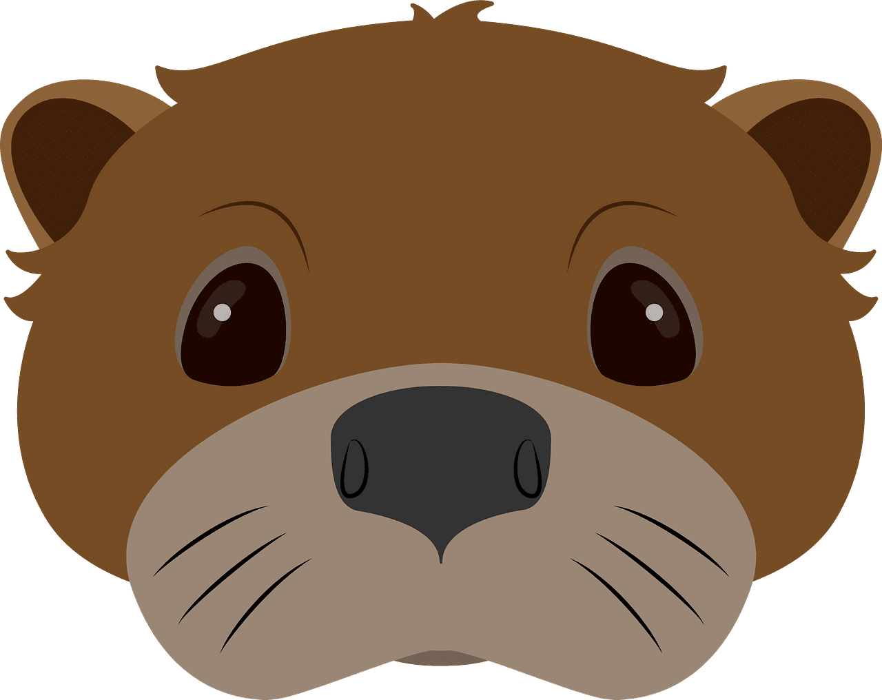 Otter face vector clipart images
