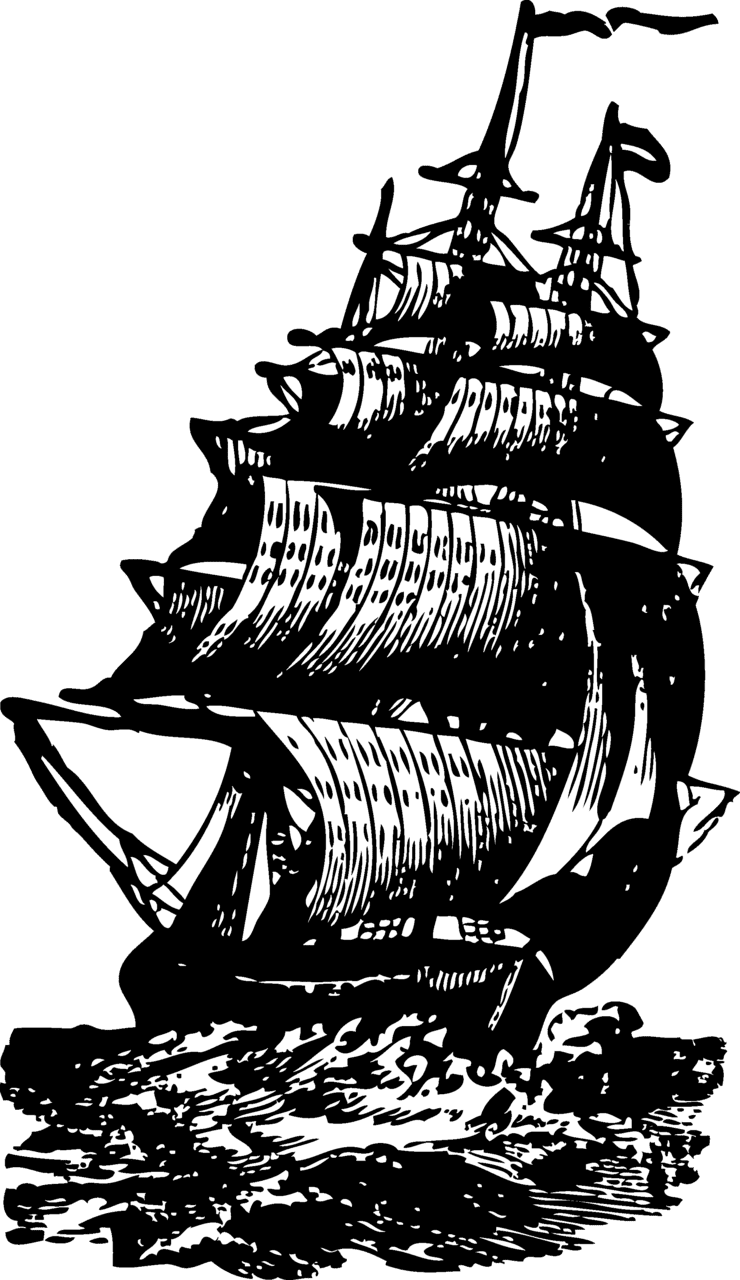 Pirate ship pin page clipart transparent 3