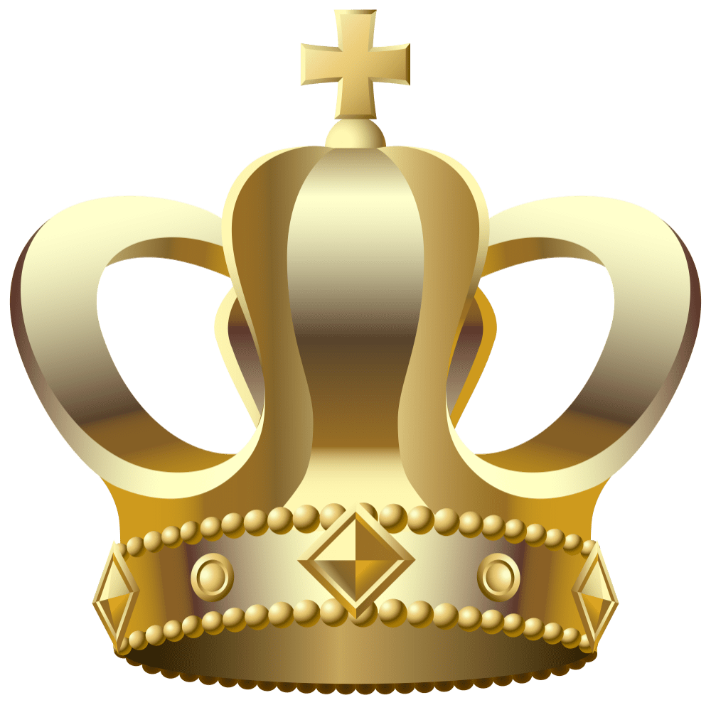 King library of mini crown black and white for clipart photo