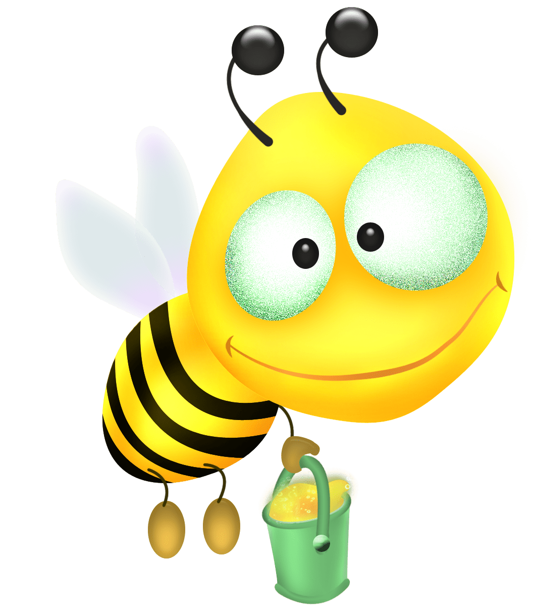 Vcielka honey bee cartoon clipart background