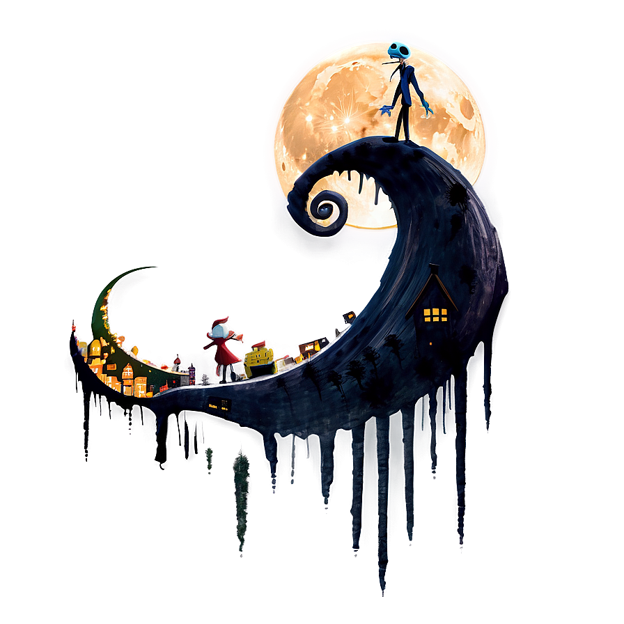 Nightmare before christmas moon clipart clip art