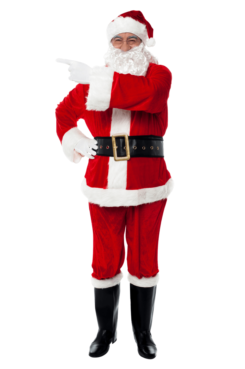 Santa claus hat points left clipart logo