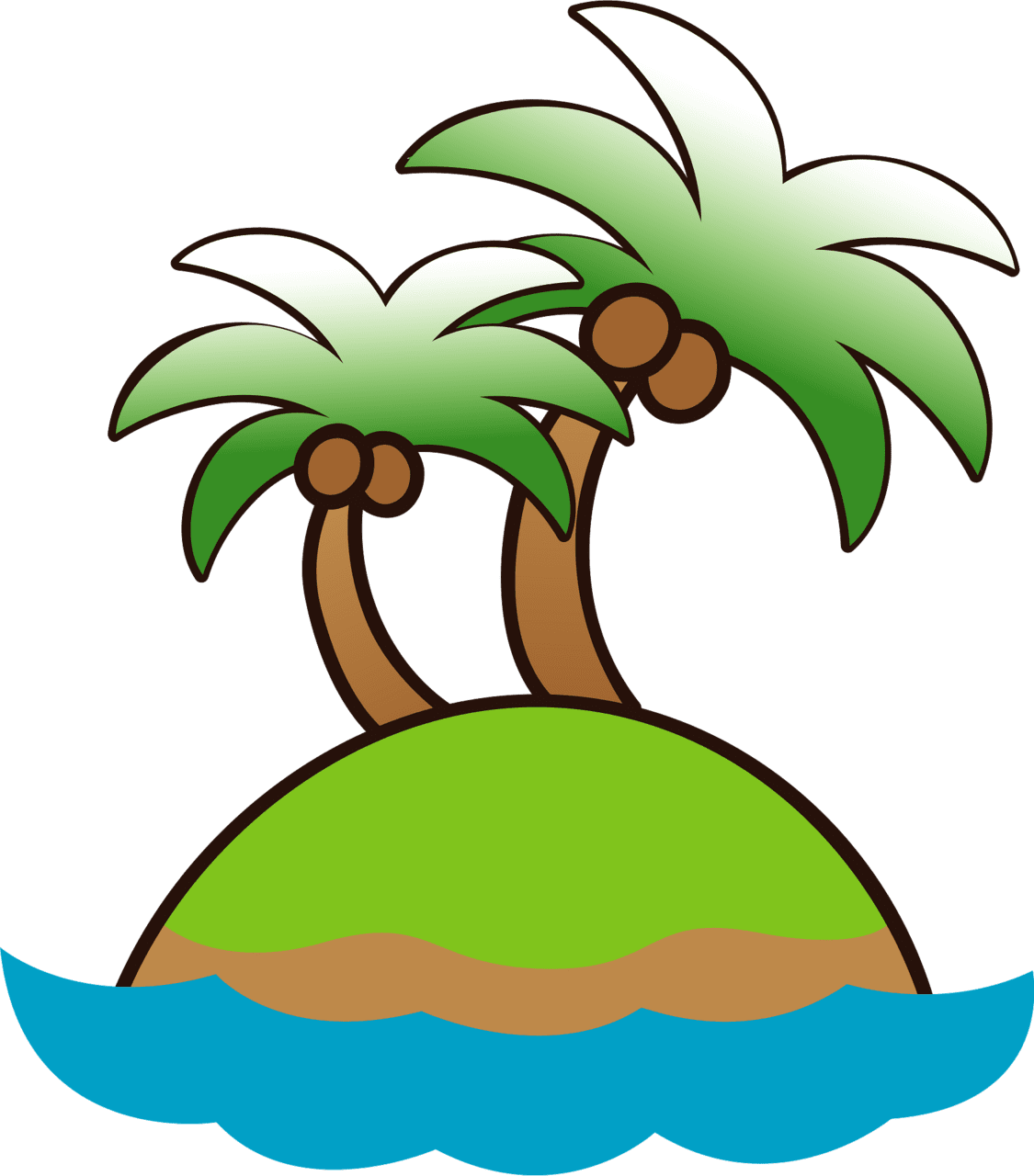 Tropical island clipart images