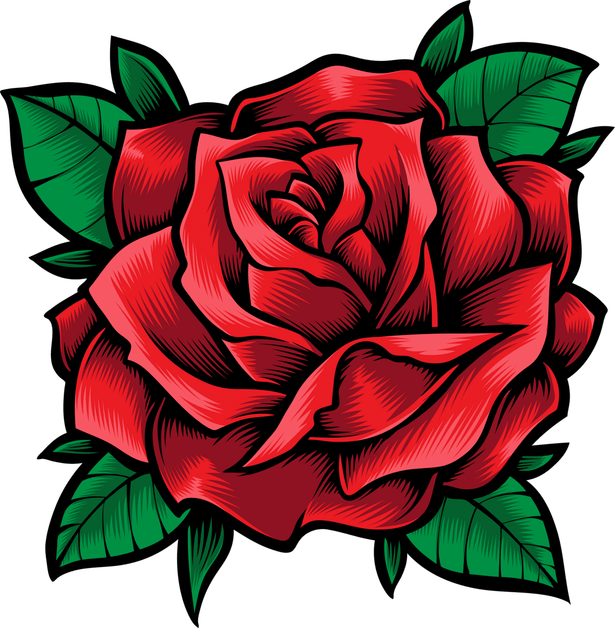 Tattoo red rose clip clipart free