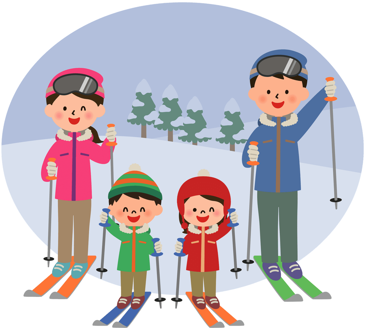 Snow ski clipart transparent