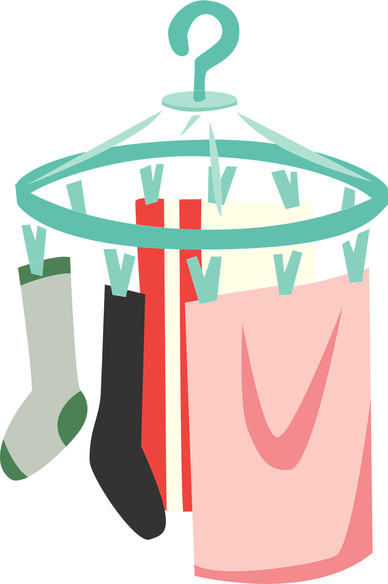 Dry laundry vector clipart images