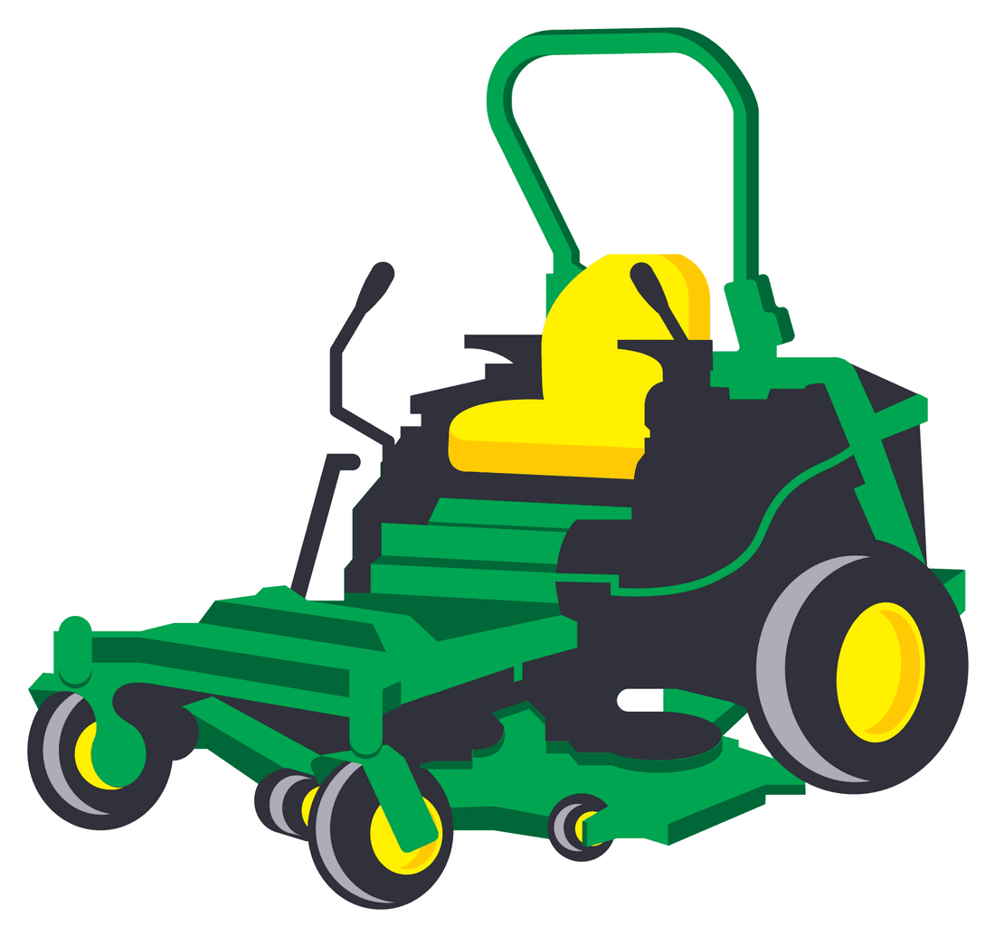 Lawn mower landscaping clipart image